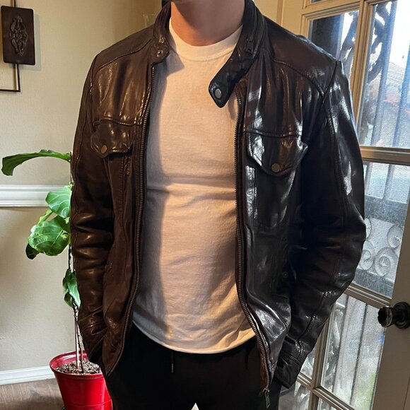 Wilsons Leather Jacket - VINTAGE BROWN (small) - Picture 1 of 7